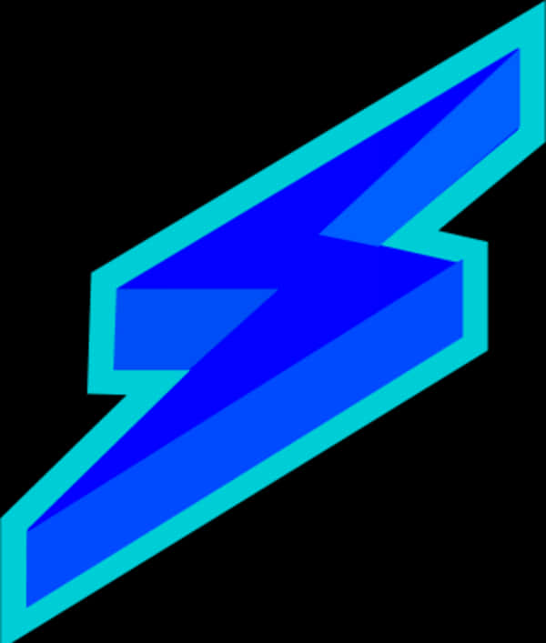 Blue Lightning Bolt Graphic PNG with transparent background