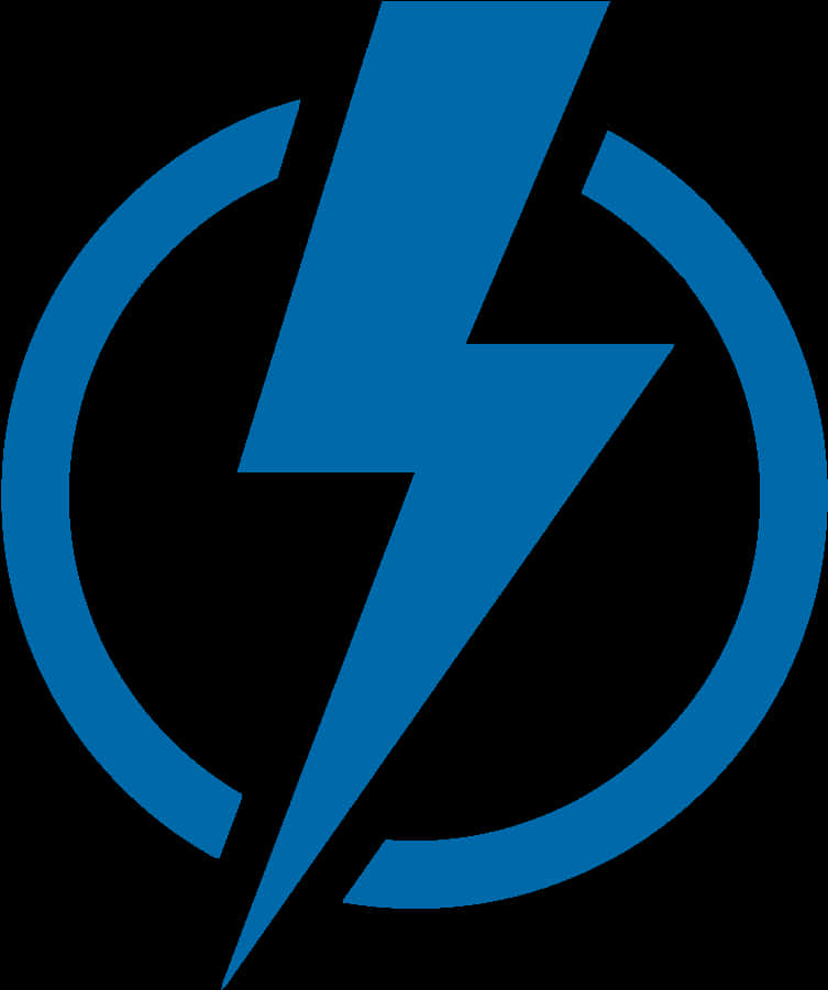 Blue Lightning Bolt Logo