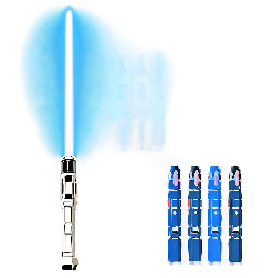 Blue Lightsaber Silhouette Png 57