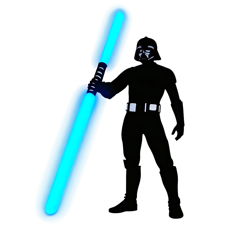 Blue Lightsaber Silhouette Png 65