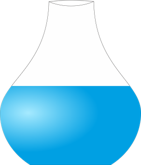 Blue Liquidin Flask Vector