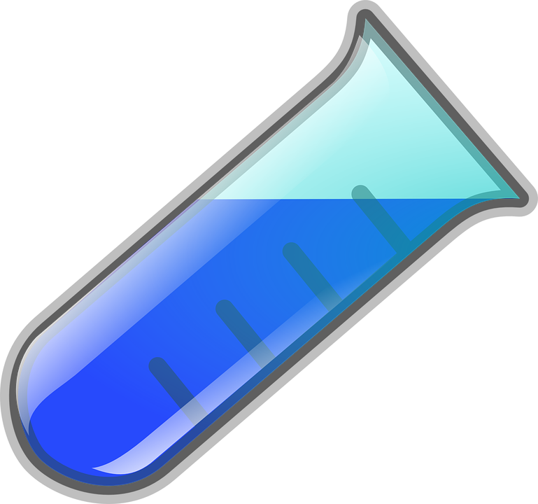 Blue Liquidin Test Tube Clipart