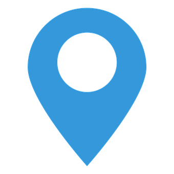 Blue Location Pin Icon PNG with transparent background