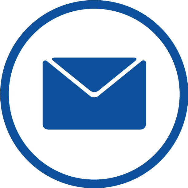 Blue Mail Icon PNG image with a transparent background, free high-resolution download