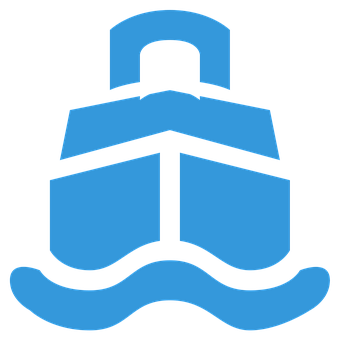 Blue Maritime Anchor Icon PNG with transparent background