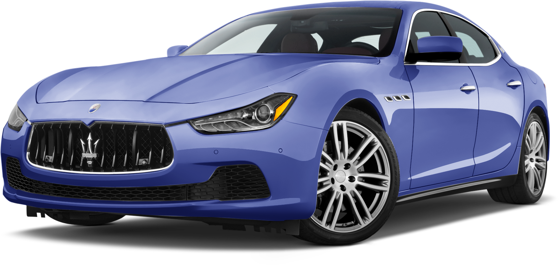 Blue Maserati Ghibli Side View