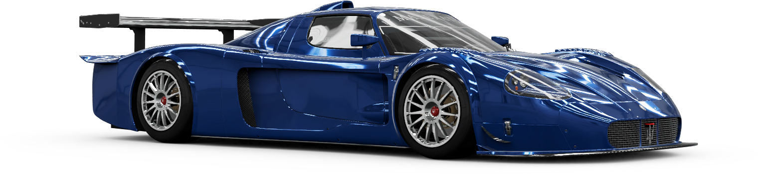 Blue Maserati Race Car Profile