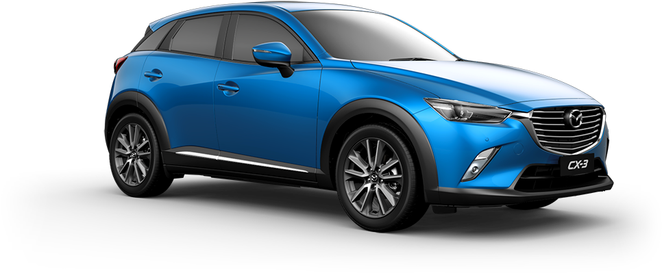 Blue Mazda C X3 Side View