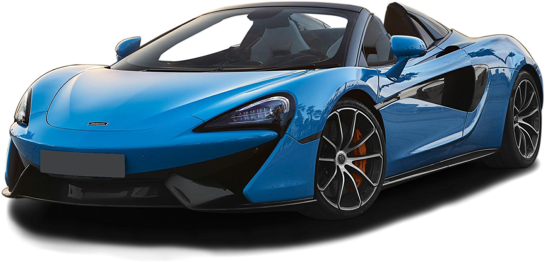 Blue Mc Laren Sports Car Isolated