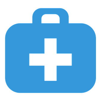 Blue Medical Kit Icon