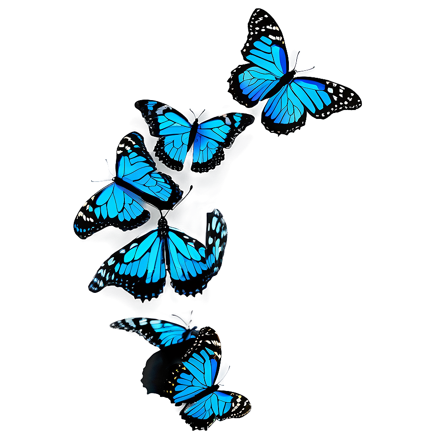 Blue Monarch Butterfly Design PNG 05212024 PNG with transparent background