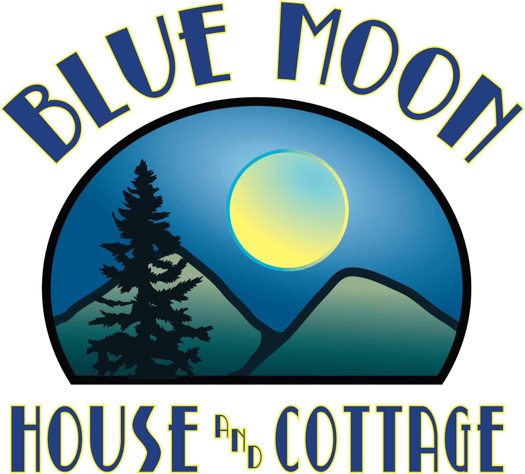 Blue Moon House Cottage Logo