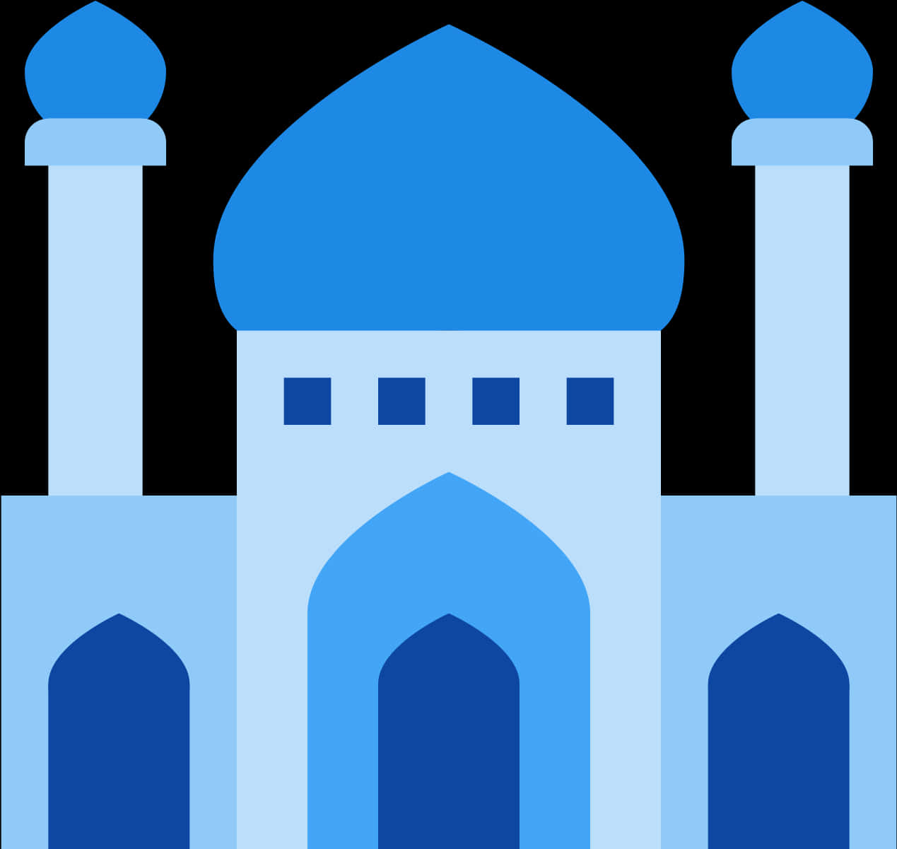 Blue_ Mosque_ Vector_ Illustration