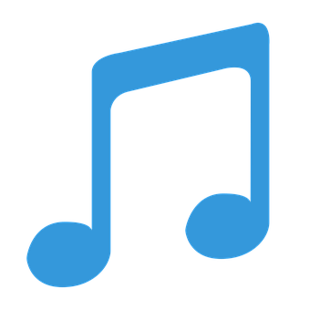 Blue Music Note Icon PNG with transparent background