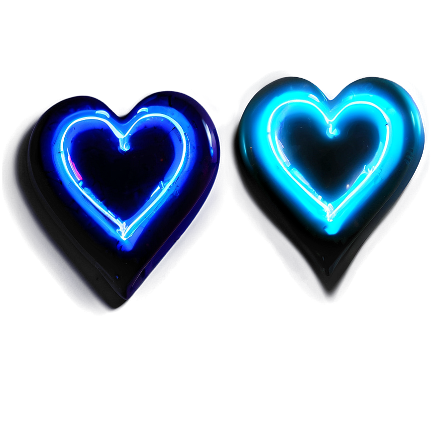 Blue Neon Heart Png Gdv