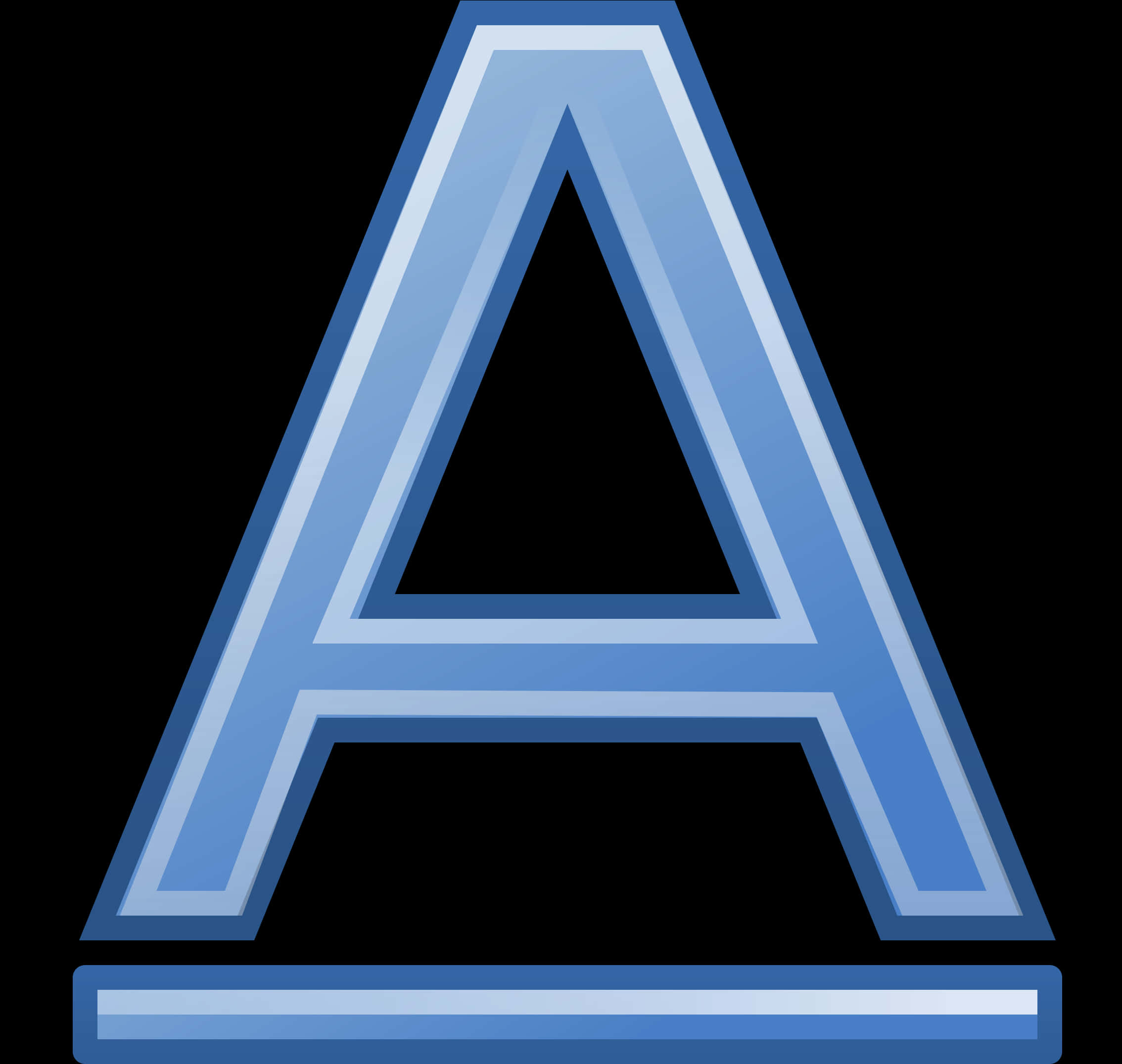 Blue Neon Letter A