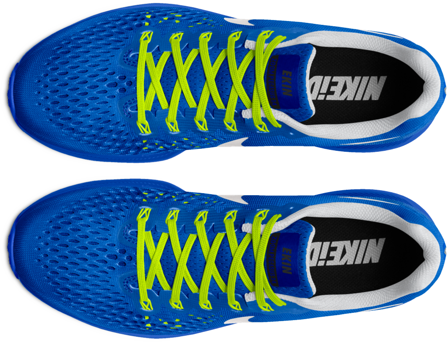 Blue Nike Running Shoes Top View