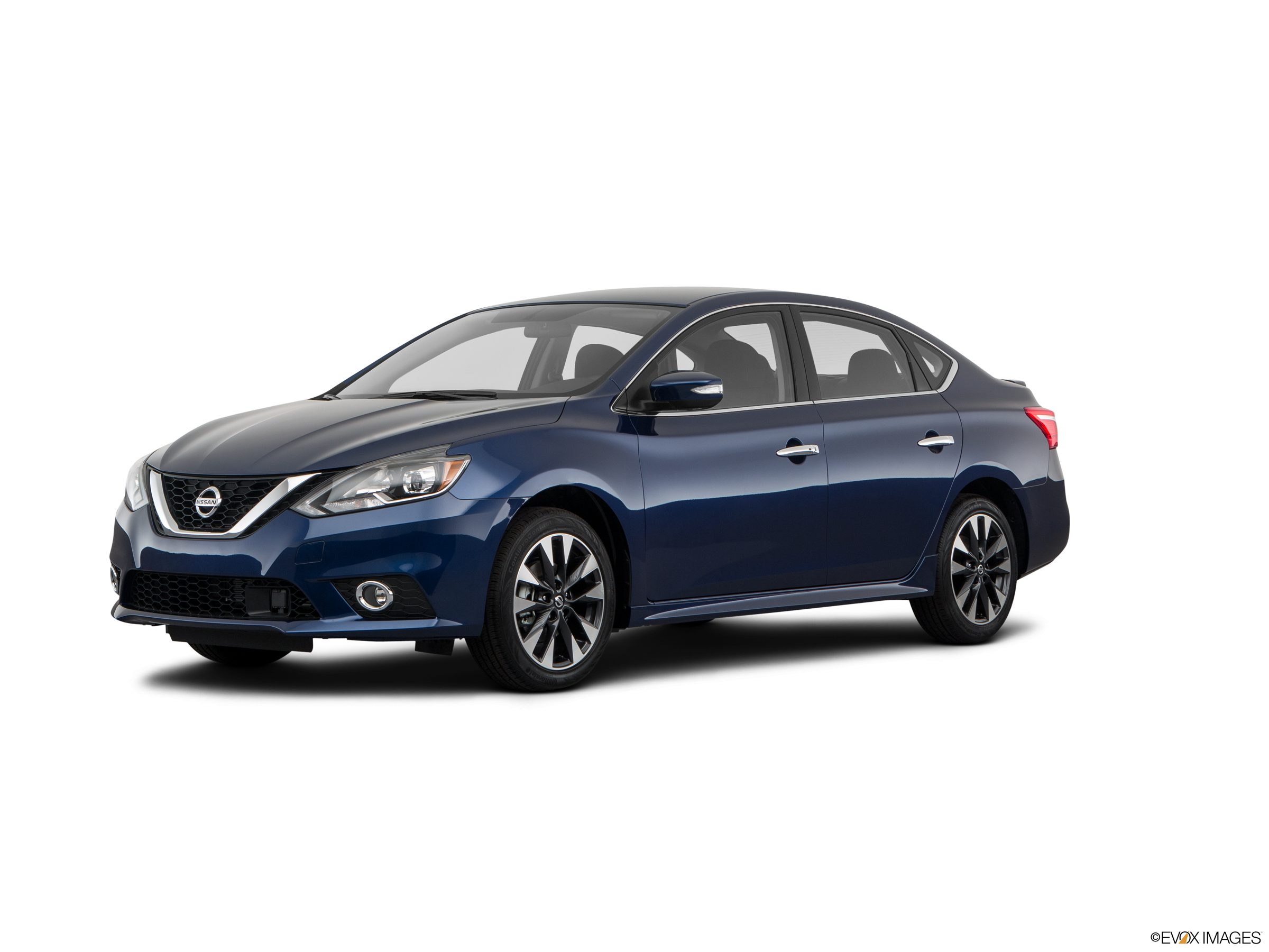 Blue Nissan Sedan Profile View