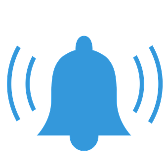 Blue Notification Bell Icon