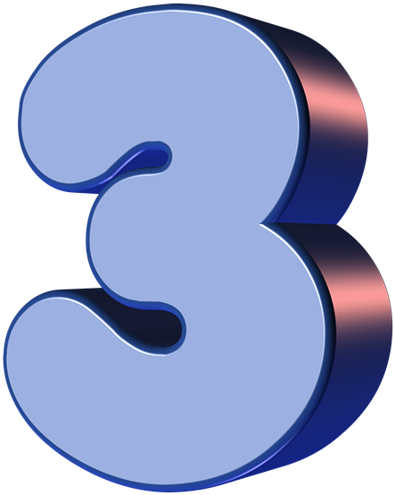 Blue Number3 Graphic