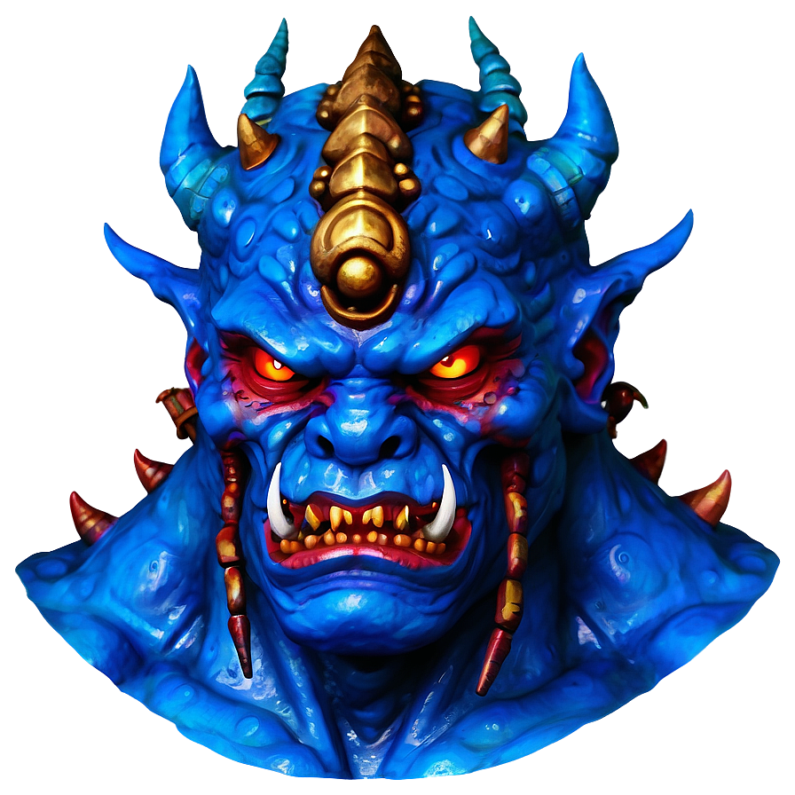 Blue Oni Fantasy Art Png Ofy