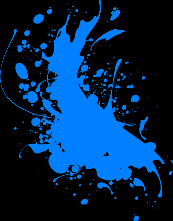 Blue_ Paint_ Splash_ Abstract PNG with transparent background