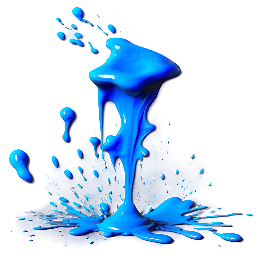 Blue Paint Splatter Png 9