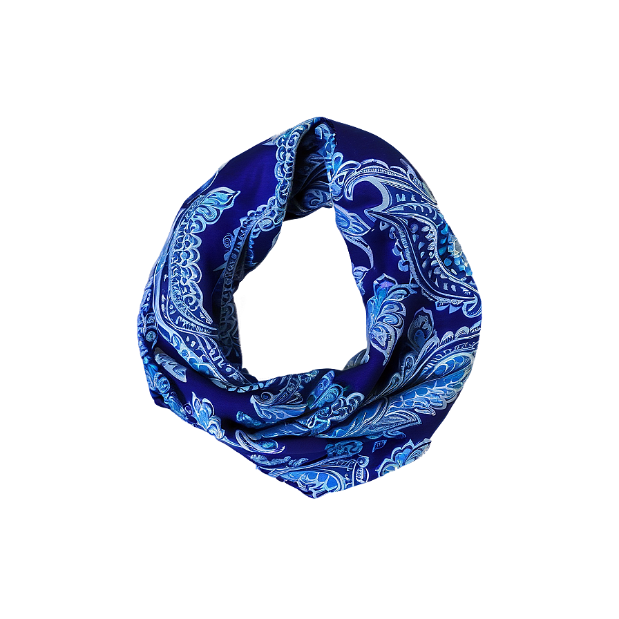 Blue Paisley Bandana Png 33