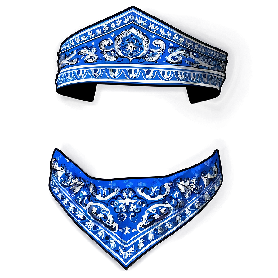 Blue Paisley Bandana PNG lhn PNG with transparent background