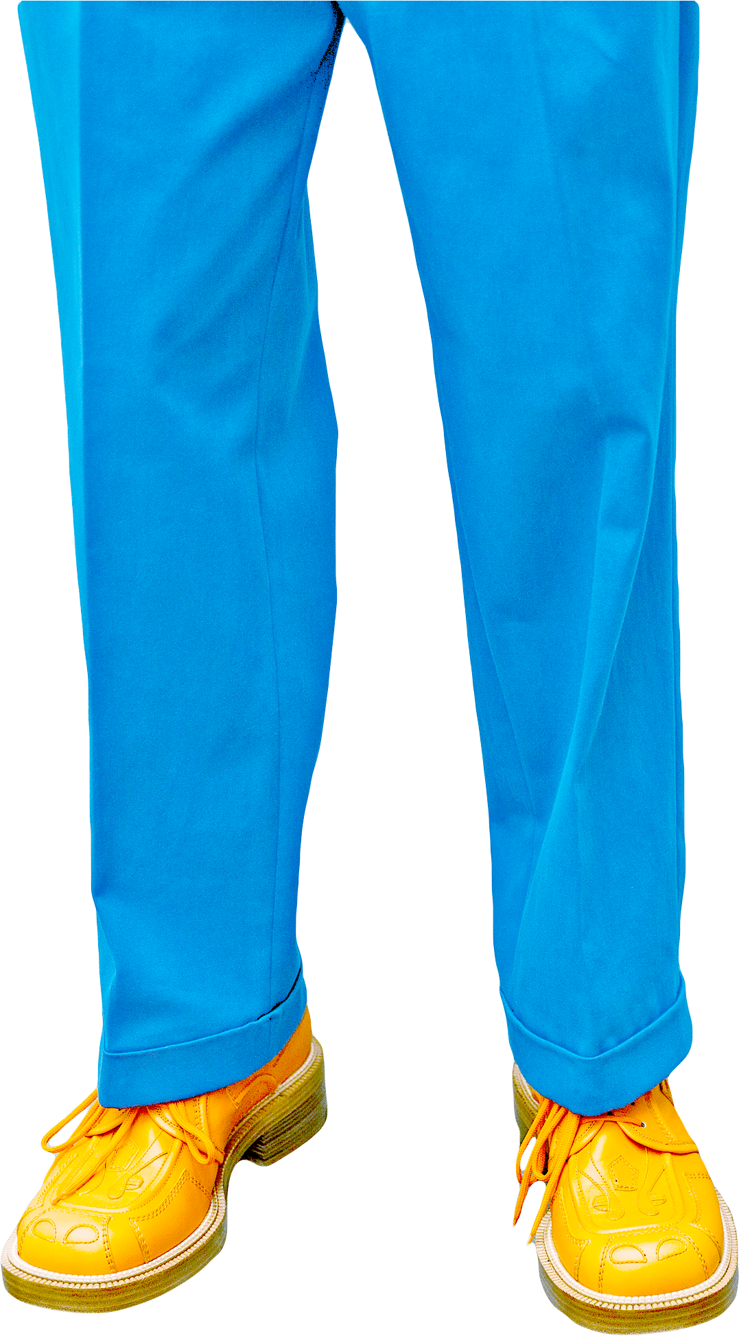 Blue Pants Yellow Shoes PNG with transparent background