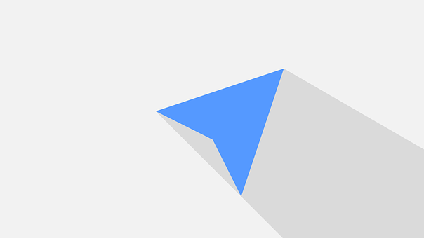 Blue Paper Plane Shadow PNG with transparent background