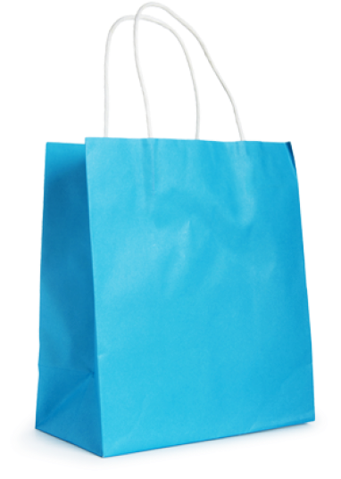 Blue Paper Shopping Bag