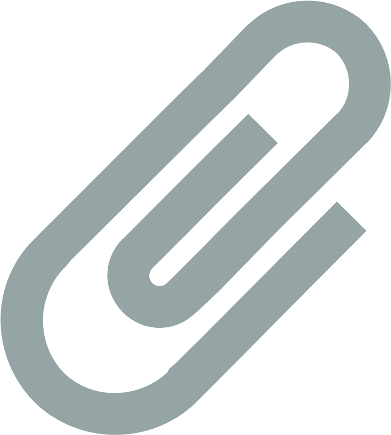 Blue Paperclip Icon