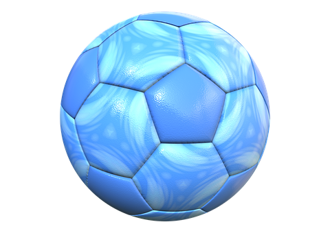 Blue Patterned Soccer Ball