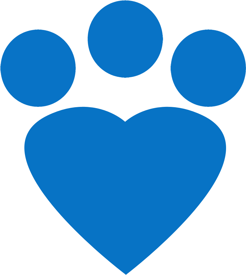 Blue Paw Heart Logo