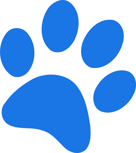 Blue Paw Print Graphic