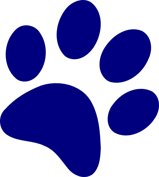 Blue Paw Print Graphic