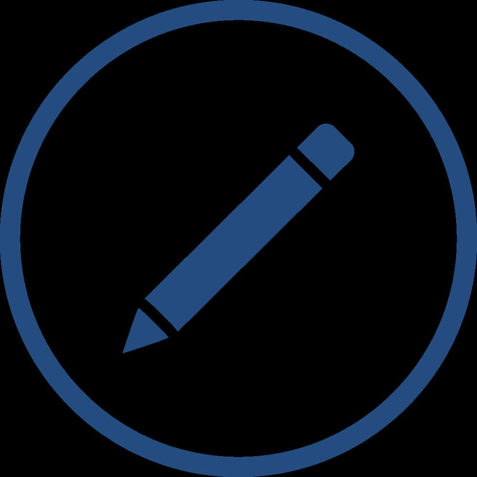 Blue Pencil Icon