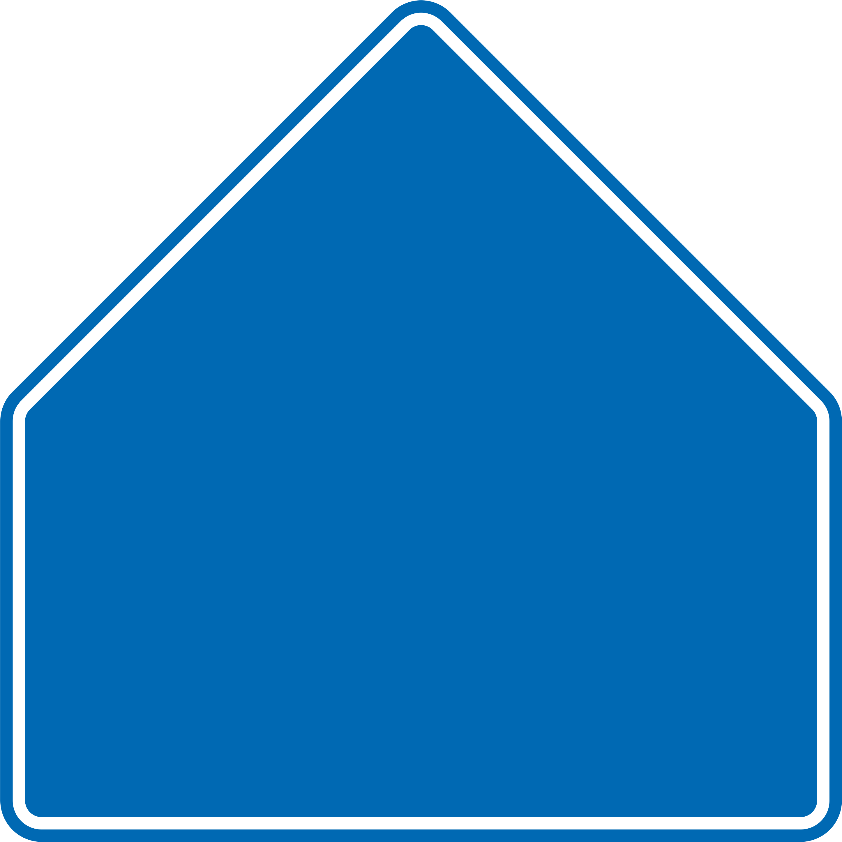 Blue Pentagon Shape Icon