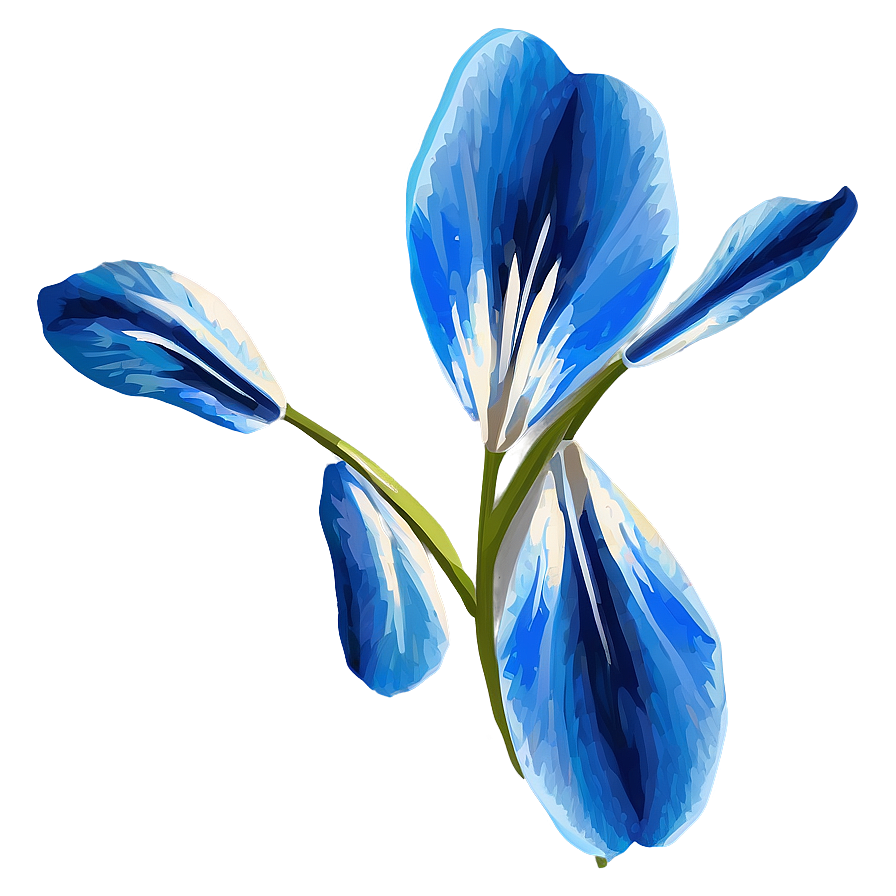 Blue Petal Flower PNG 3 PNG with transparent background
