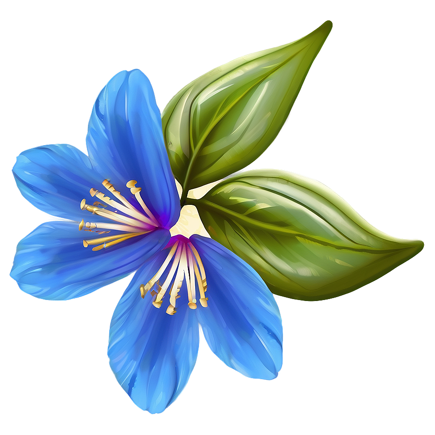 Blue Petal Flower PNG khr PNG with transparent background