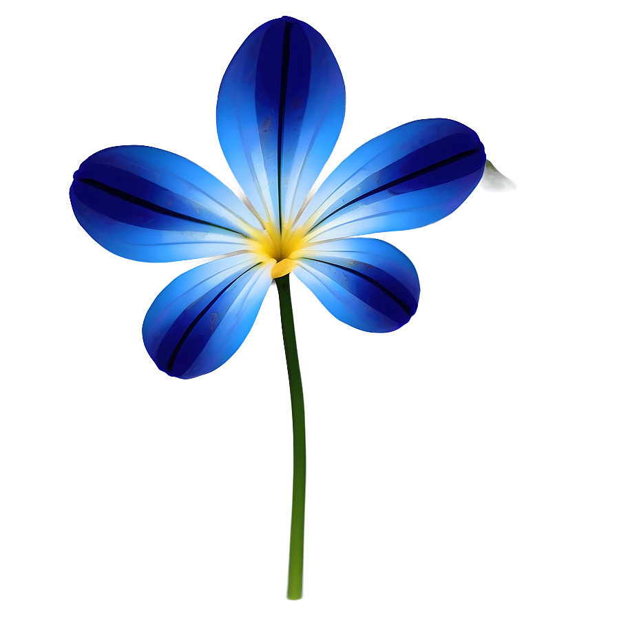 Blue Petal Flower PNG tty PNG with transparent background
