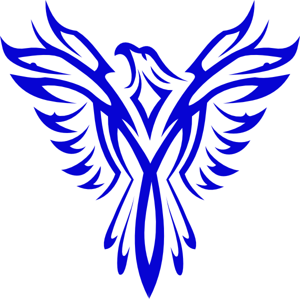 Blue Phoenix Silhouette