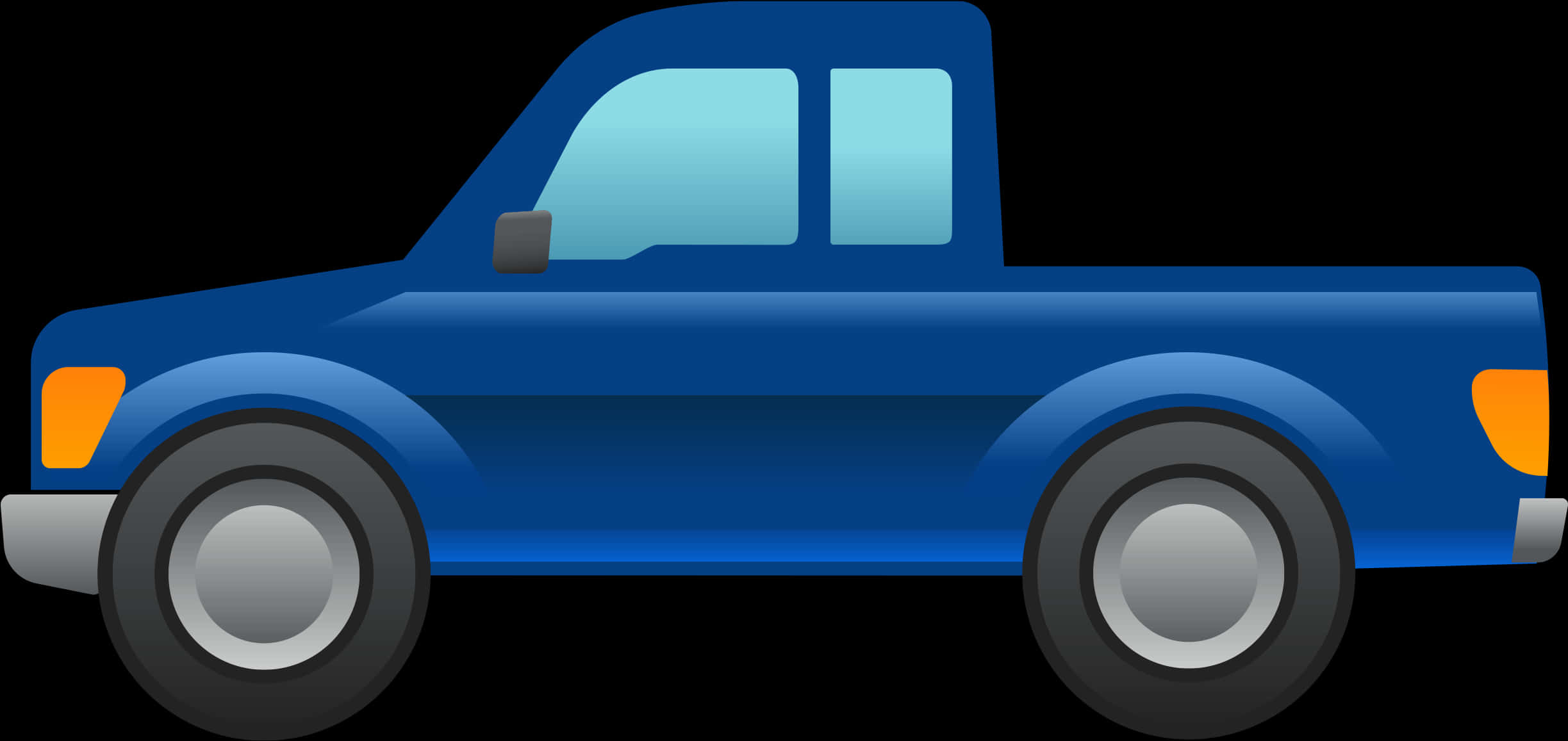 Blue Pickup Truck Emoji