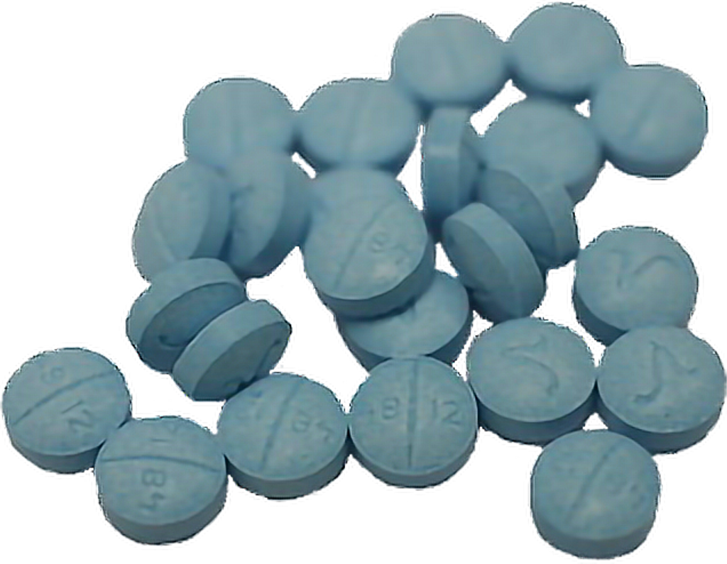 Blue Pills Scattered Background