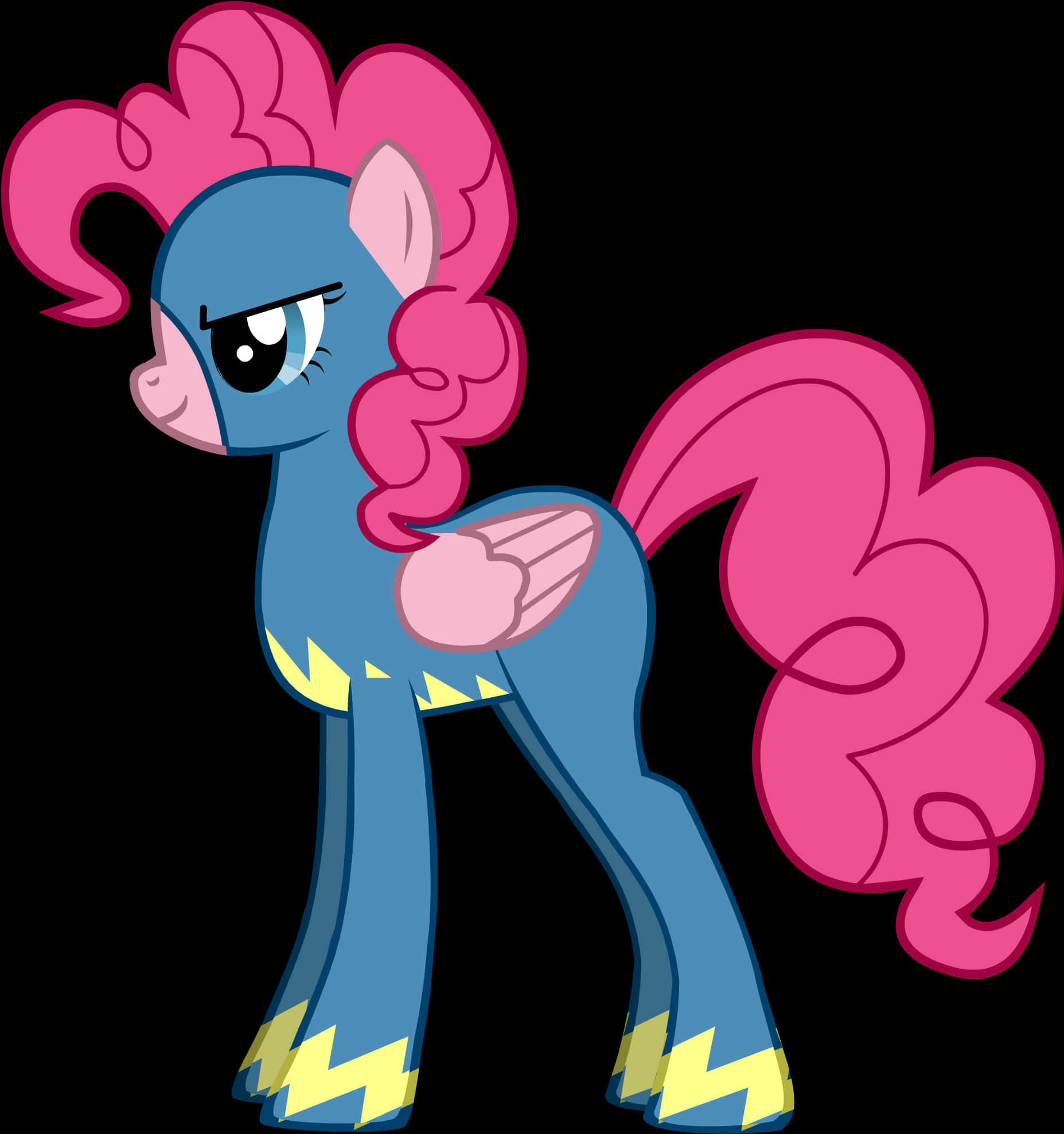 Blue Pink Maned Pony Vector