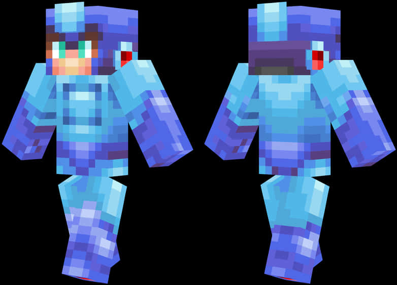 Blue Pixel Armor Minecraft Skin