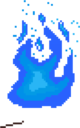 Blue Pixel Fire Animation