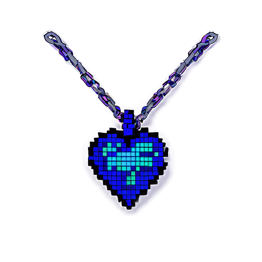 Blue Pixel Heart Png Ppi23