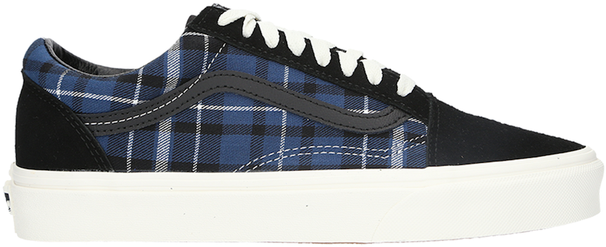 Blue Plaid Vans Sneaker Side View